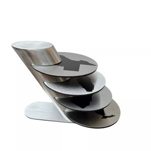 A23 Stainless Steele Coasters Set with Rack Florida California New York Texas